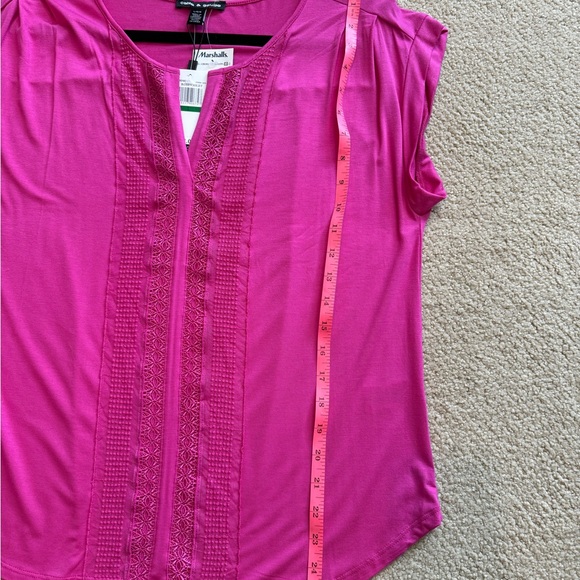 Cable and Gauge pink blouse top pink new with tags large! - Picture 5 of 7